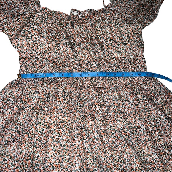 Urban Outfitters BP Floral Peasant Puff Sleeve Mini Dress Size Large - Picture 16 of 16